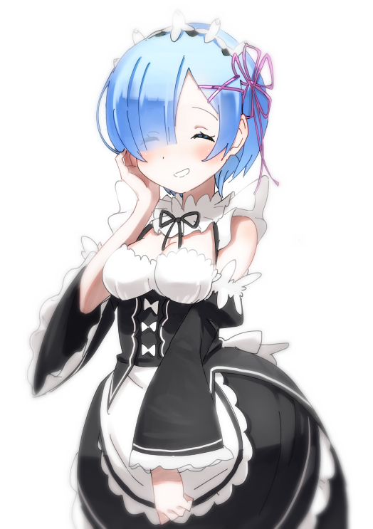 rem (re:zero kara hajimeru isekai seikatsu) drawn by domo1220