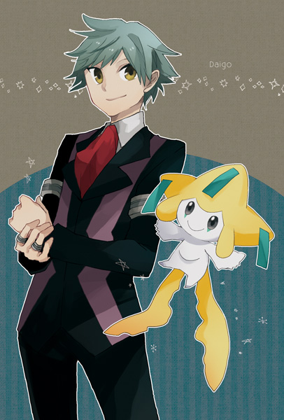 jirachi and steven stone (pokemon and 1 more) drawn by buzz_(moi)