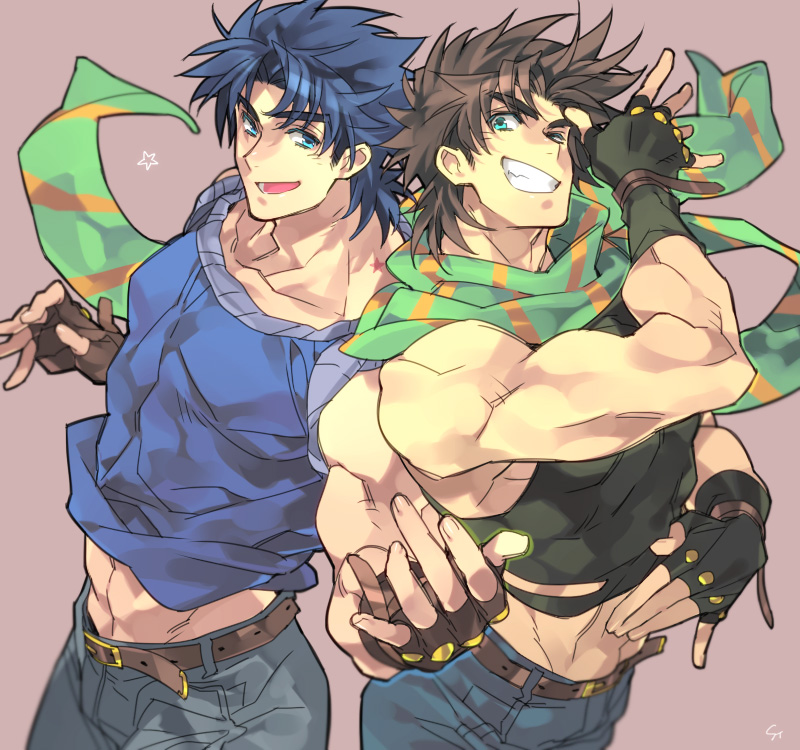 joseph joestar and jonathan joestar (jojo no kimyou na bouken and 2 more) drawn by toujou_sakana