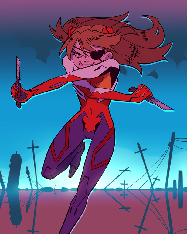 souryuu asuka langley (neon genesis evangelion and 2 more) drawn by somikart