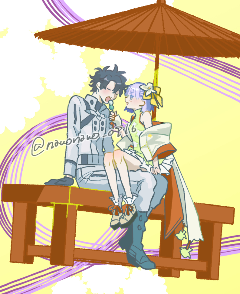 fujimaru ritsuka and kazuradrop (fate and 1 more) drawn by naotaro