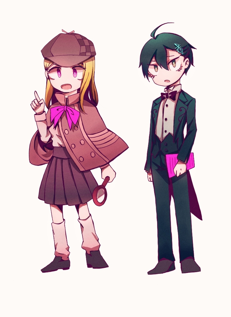 saihara shuichi and akamatsu kaede (danganronpa and 1 more) drawn by bsyt41
