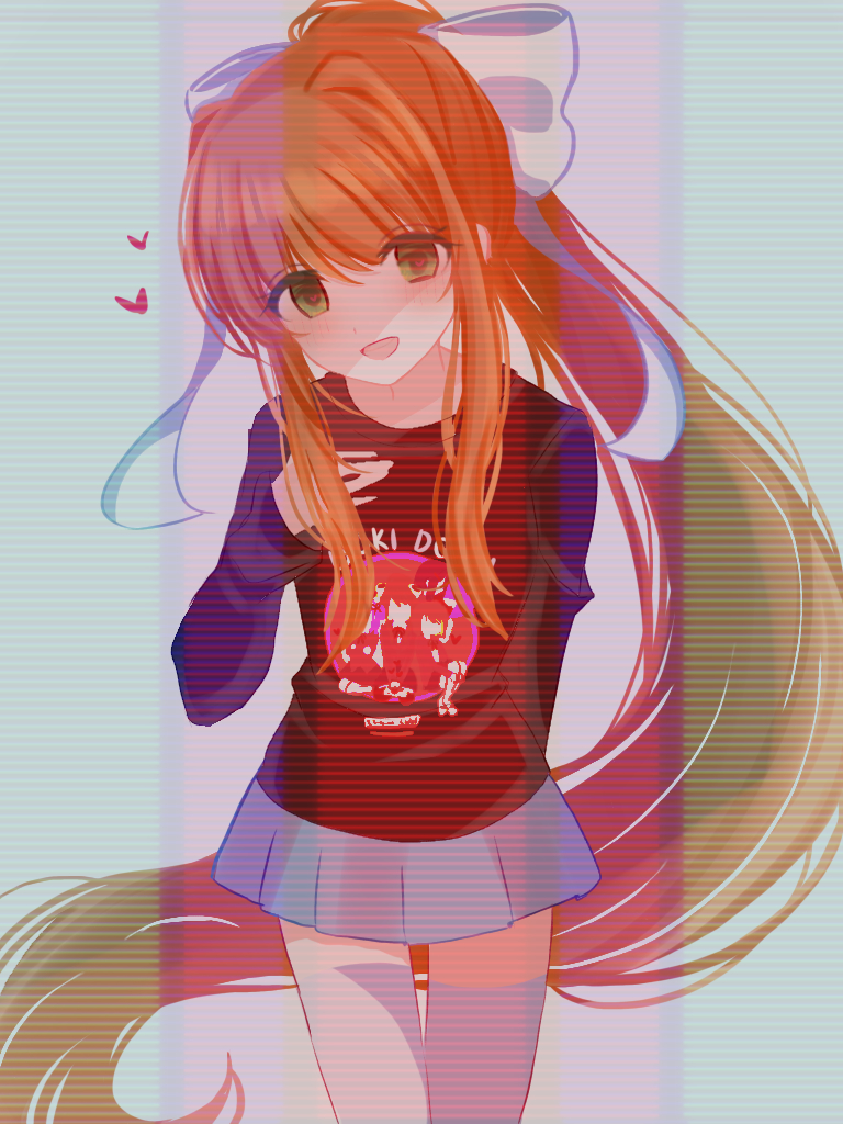 monika (doki doki literature club) drawn by kotohatoko510