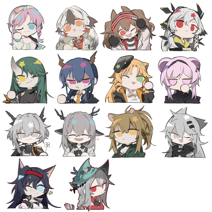 skadi, lappland, ch'en, angelina, skadi the corrupting heart, and 11 more (arknights) drawn by south_ac