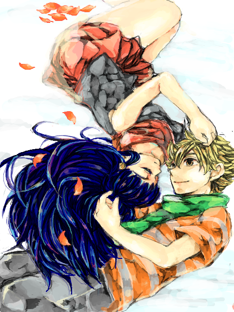 dawn and barry (pokemon and 1 more) drawn by mame_suke