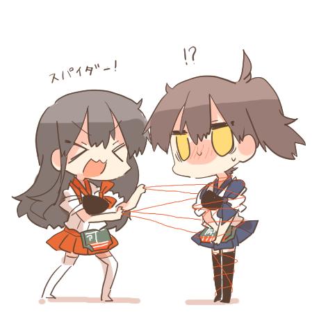 kaga and akagi (kantai collection) drawn by rebecca_(keinelove)