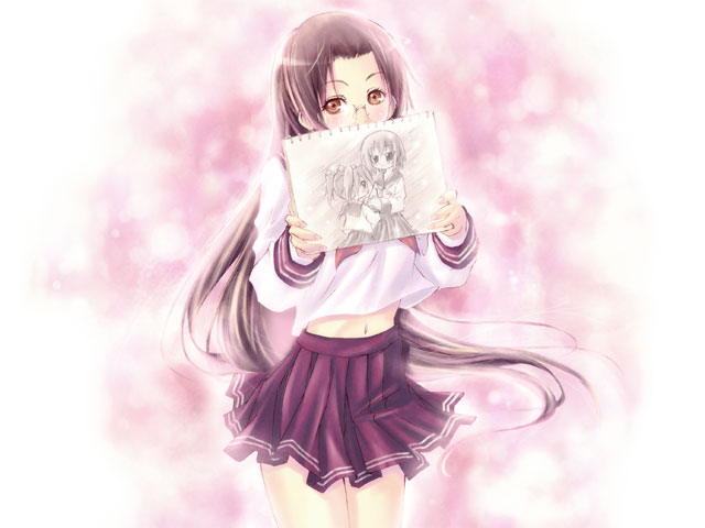 kobayakawa yutaka, iwasaki minami, and tamura hiyori (lucky star)