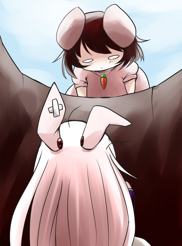 reisen udongein inaba and inaba tewi (touhou) drawn by yume_shokunin