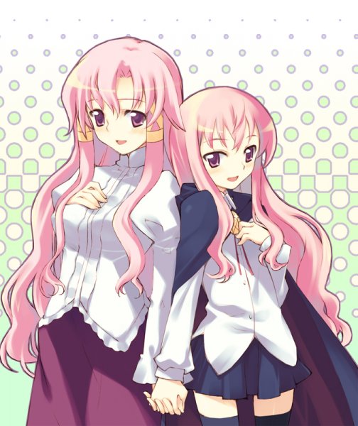 louise francoise le blanc de la valliere and cattleya yvette la baume le blanc de la fontaine (zero no tsukaima) drawn by inato_serere