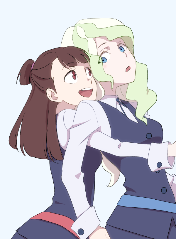 kagari atsuko and diana cavendish (little witch academia) drawn by mitsuko_(4afe6300)