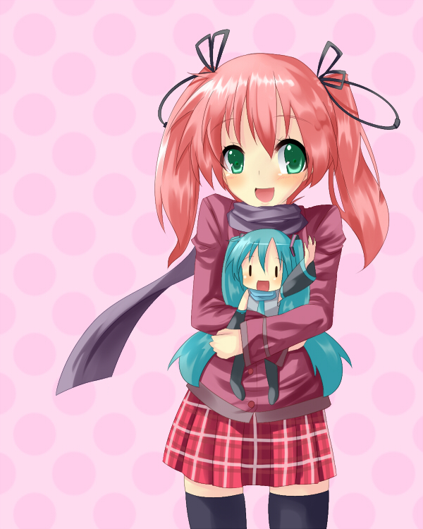hatsune miku, chibi miku, and sakura koiro (original and 1 more) drawn by ootsuki_ichiru