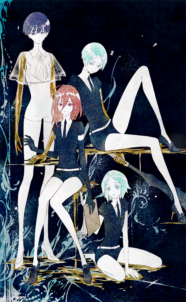 phosphophyllite and cinnabar (houseki no kuni) drawn by k22968982