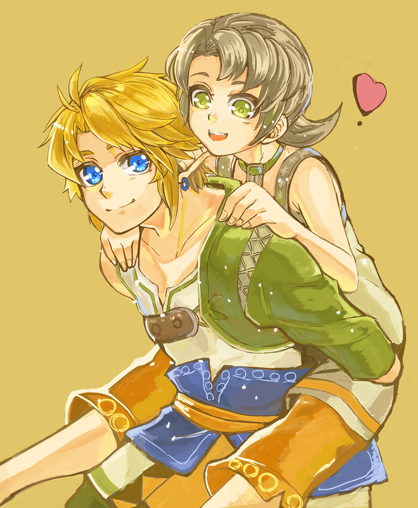 link and ilia (the legend of zelda and 1 more) drawn by bashikou
