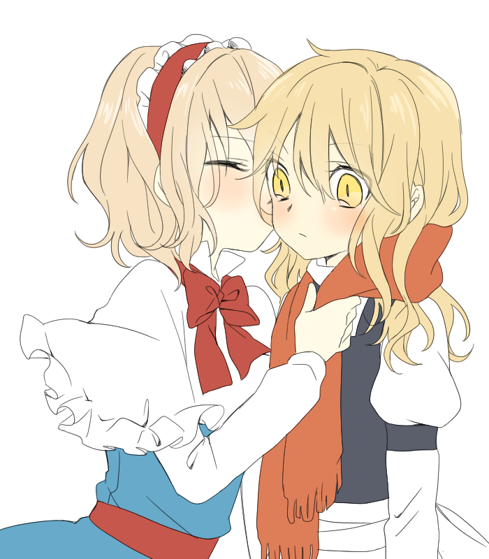 kirisame marisa and alice margatroid (touhou) drawn by tsuno_no_hito