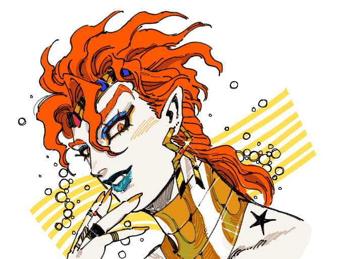 dio brando (jojo no kimyou na bouken and 1 more) drawn by chlyaco