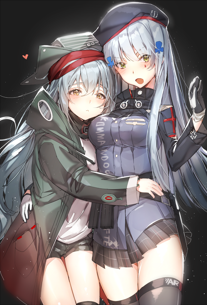 hk416 and g11 (girls' frontline) drawn by dore_(gilles_dore)