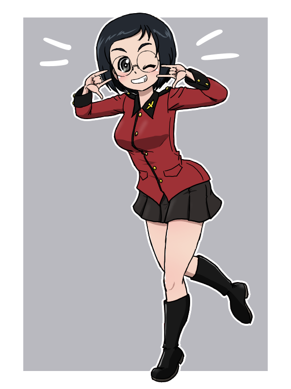 katsuya megu (girls und panzer) drawn by takahashi_kurage