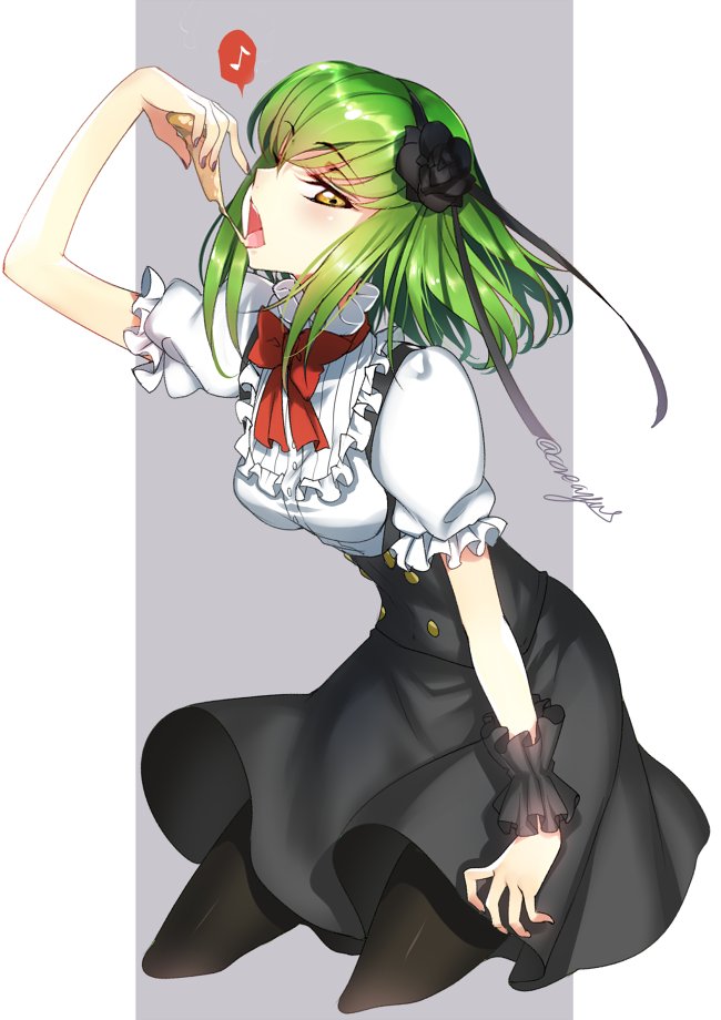 c.c. and shidare hotaru (code geass and 1 more) drawn by creayus