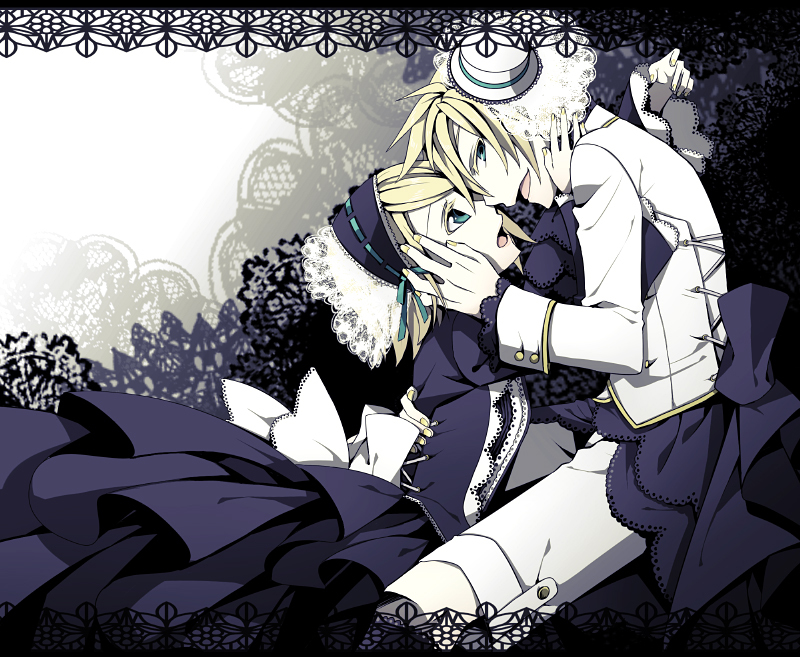 kagamine rin and kagamine len (vocaloid) drawn by kana_(eisenadler)