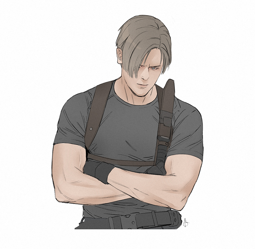 leon s. kennedy (resident evil and 1 more) drawn by ashley_swidowski