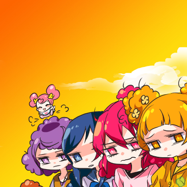 hishikawa rikka, aida mana, kenzaki makoto, yotsuba alice, madoka aguri, and 1 more (precure and 1 more) drawn by tima
