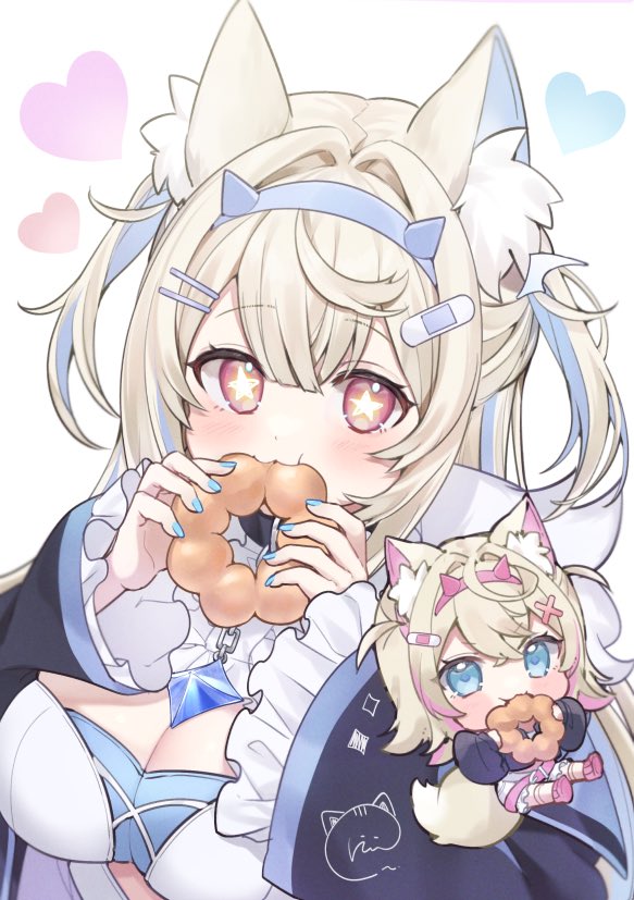 fuwawa abyssgard and mococo abyssgard (hololive and 1 more) drawn by ruu_hh