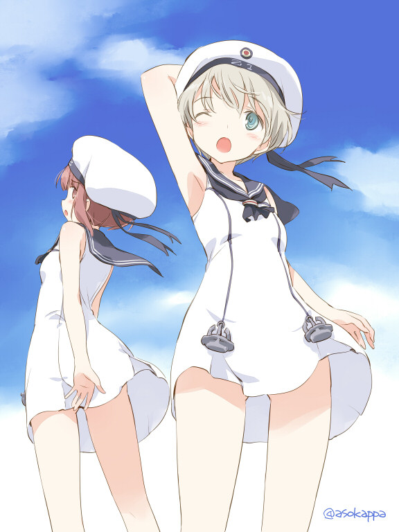 z1 leberecht maass and z3 max schultz (kantai collection) drawn by asoka