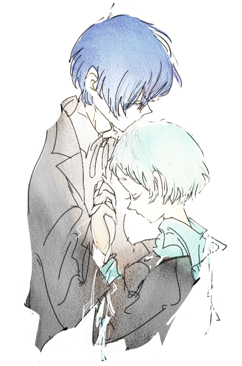 yuuki makoto and yamagishi fuuka (persona and 1 more) drawn by sutei_(giru)