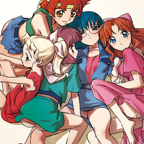 professor, tiger, princess, lady, and gacha (kyouryuu boukenki jura tripper) drawn by haruyama_kazunori