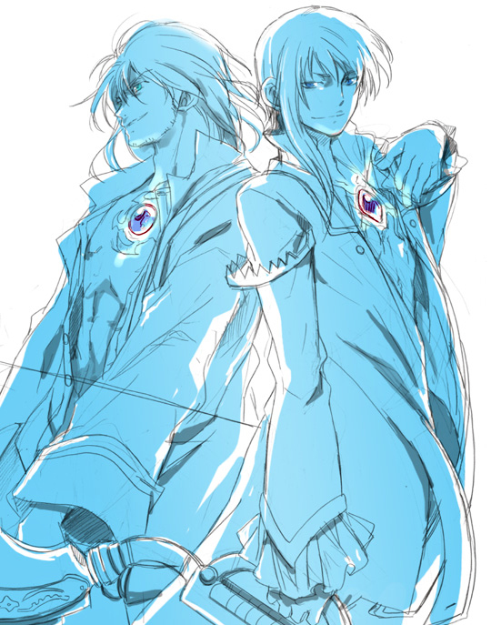 raven and yeager (tales of and 1 more) drawn by ayumiso