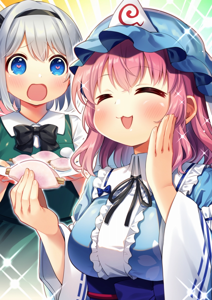konpaku youmu and saigyouji yuyuko (touhou) drawn by kapuchii