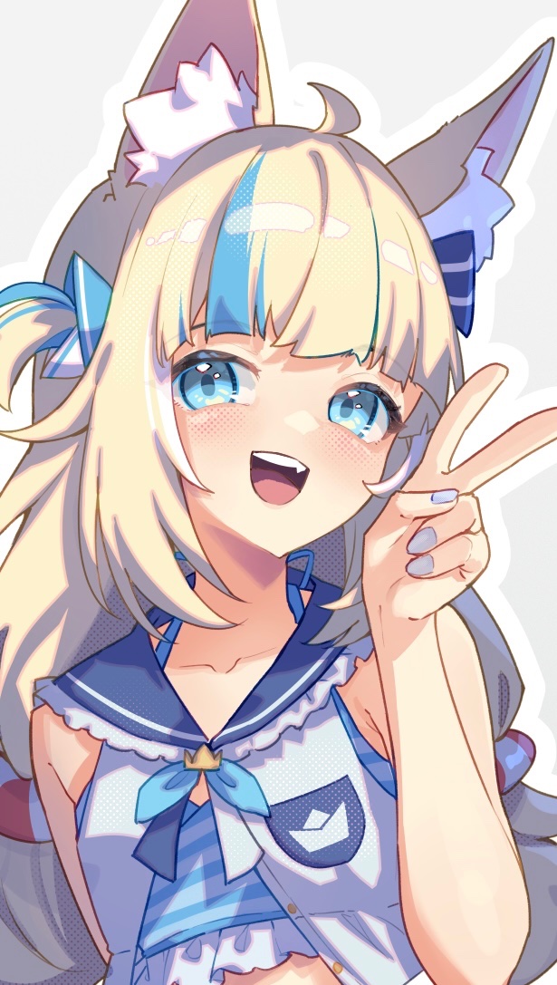 sameko saba (indie virtual youtuber) drawn by yokura_(yukilina)