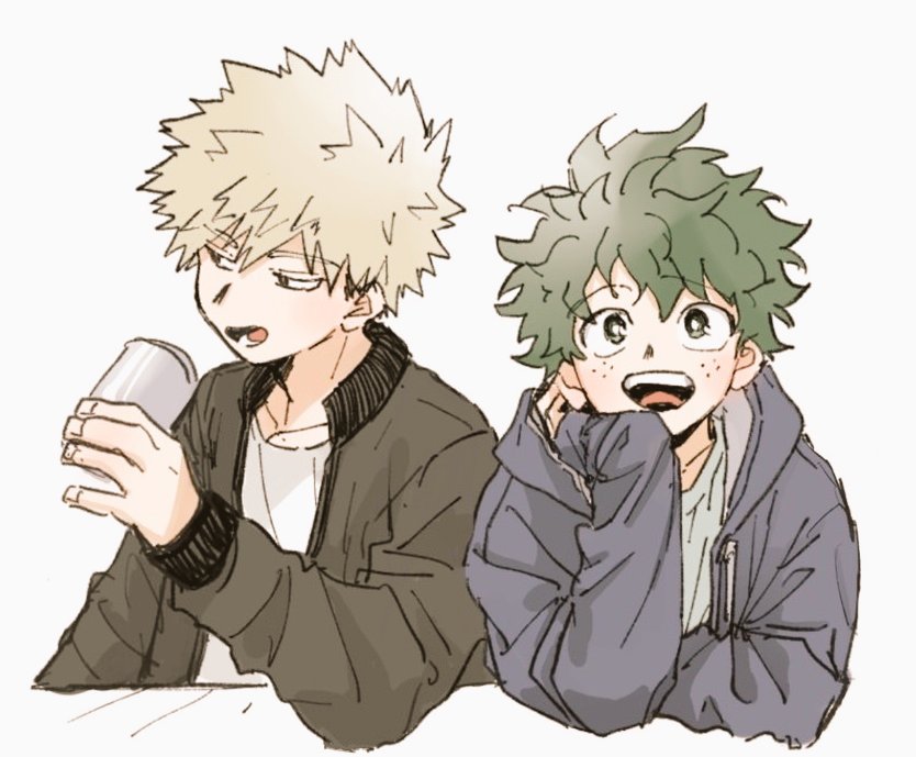 midoriya izuku and bakugou katsuki (boku no hero academia) drawn by hisui16825