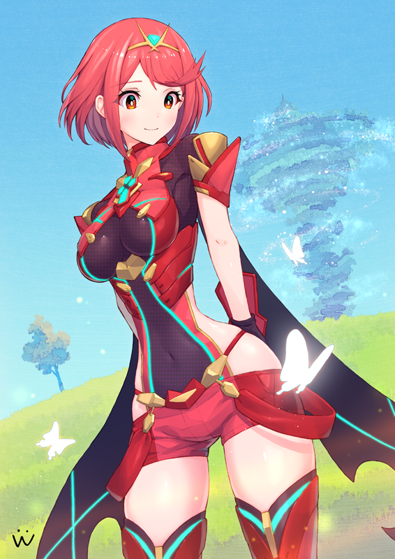 pyra (xenoblade chronicles and 1 more) drawn by kusasugimath