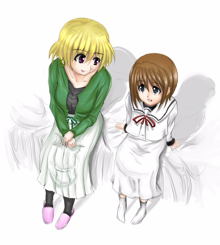 yagami hayate and shamal (lyrical nanoha and 2 more) drawn by wagashi_(okashina)