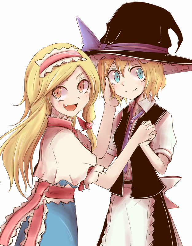 kirisame marisa and alice margatroid (touhou) drawn by necro_(nekurodayo)