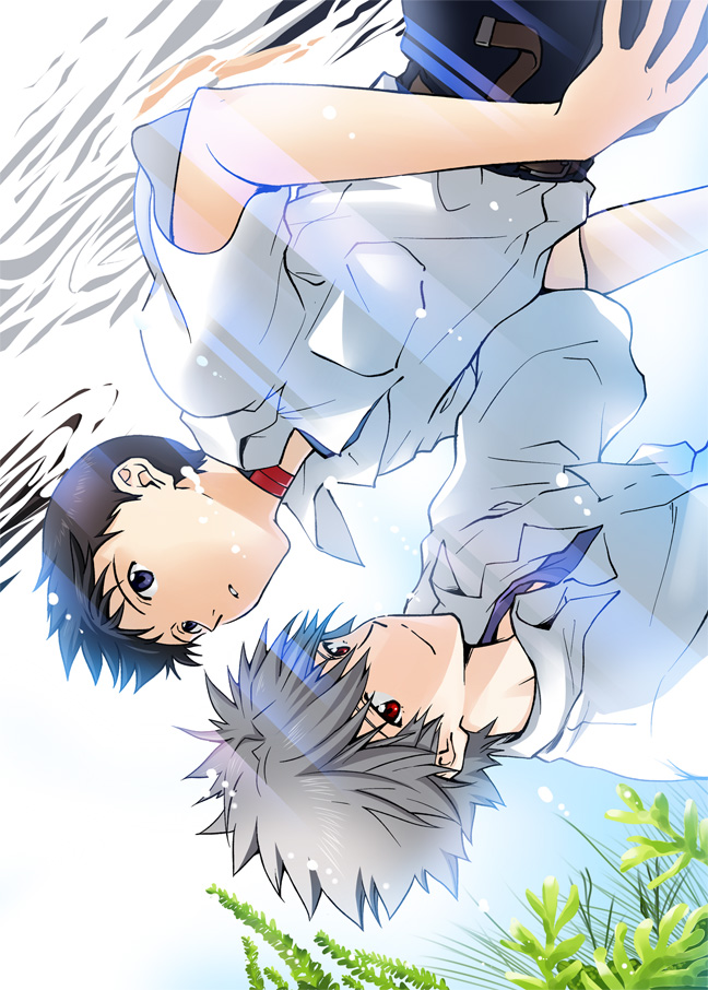 ikari shinji and nagisa kaworu (neon genesis evangelion and 2 more) drawn by satori_(mari)