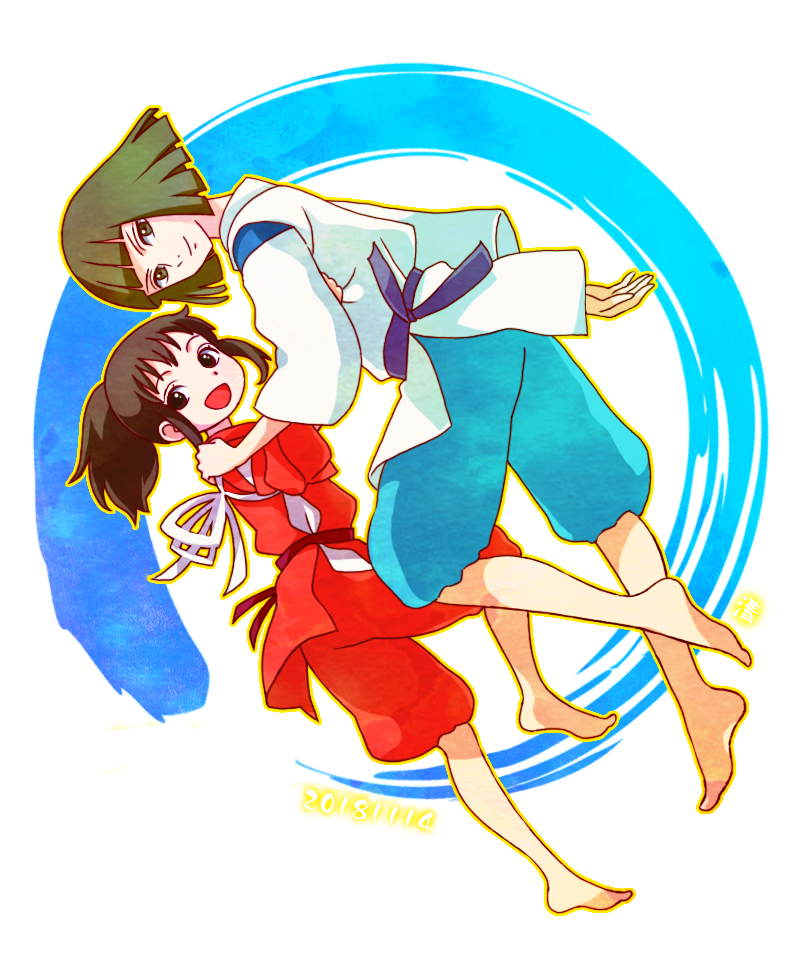 ogino chihiro and haku (sen to chihiro no kamikakushi) drawn by 39cva