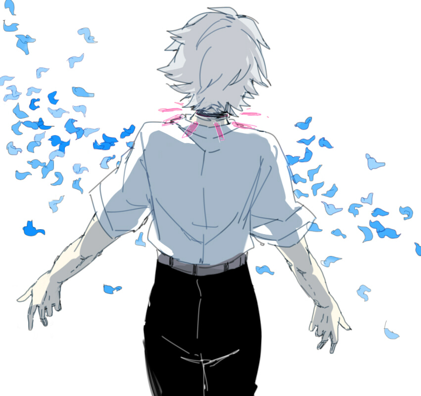 nagisa kaworu (neon genesis evangelion and 2 more) drawn by anno_aano