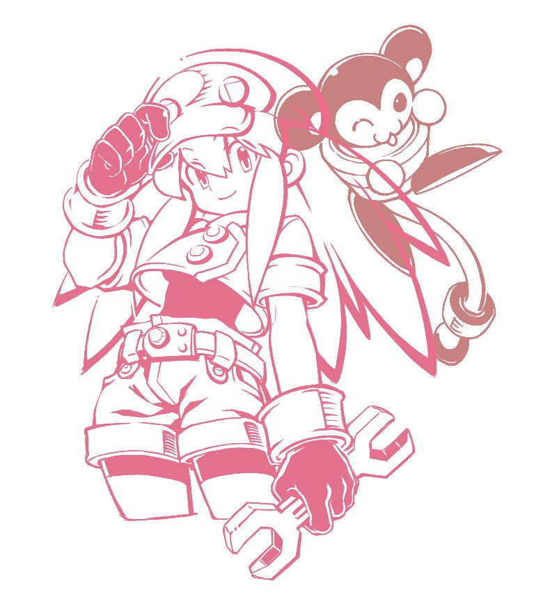 roll caskett and data (mega man and 1 more) drawn by lidian_s