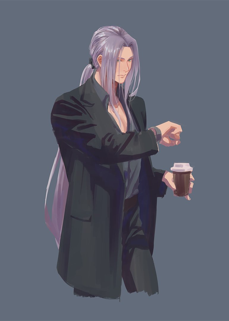 sephiroth (final fantasy and 2 more) drawn by ho_fan