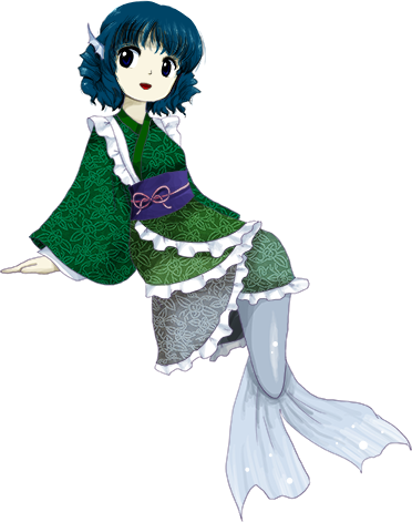 wakasagihime (touhou and 1 more) drawn by zun_(artist)