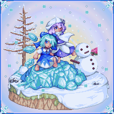 cirno and letty whiterock (touhou) drawn by kisasage_kouta