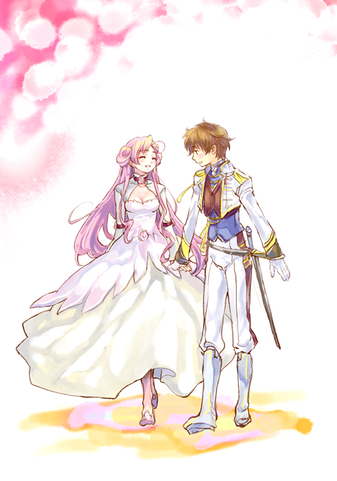 kururugi suzaku and euphemia li britannia (code geass) drawn by z4