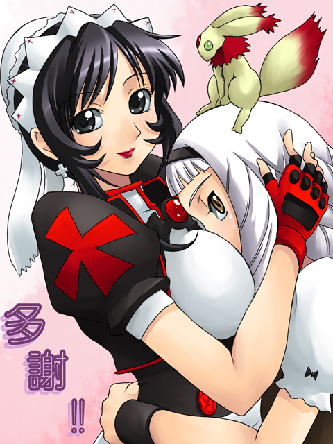 yuura, tora-chin, and tamayura (ukagaka) drawn by yaso_shigeru