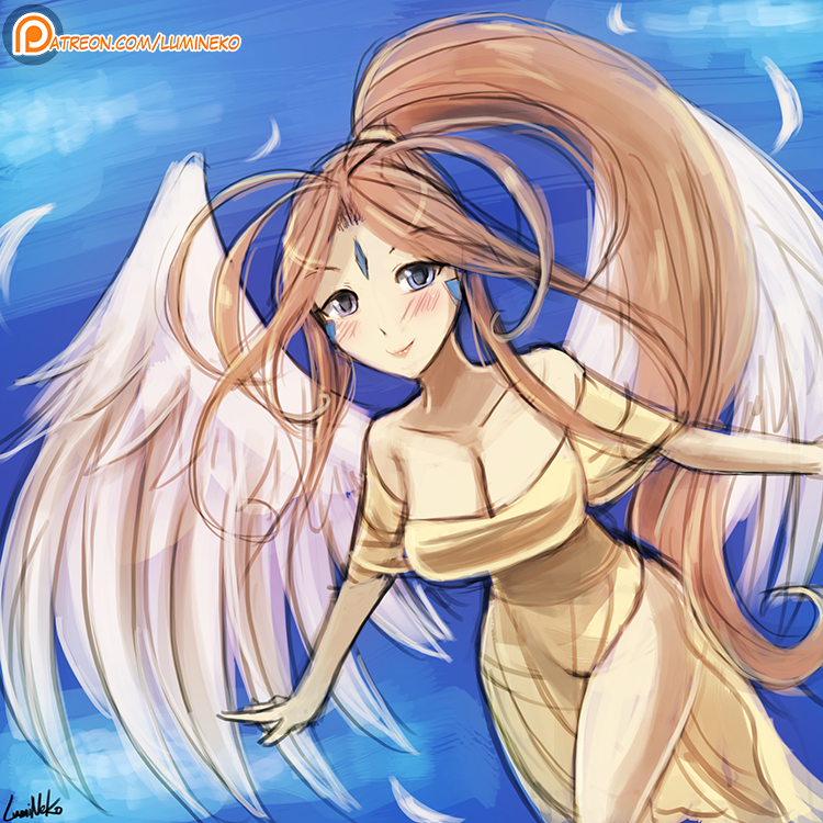 belldandy (aa megami-sama) drawn by lumineko