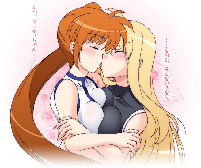 fate testarossa and takamachi nanoha (lyrical nanoha and 1 more) drawn by narutaki_shin