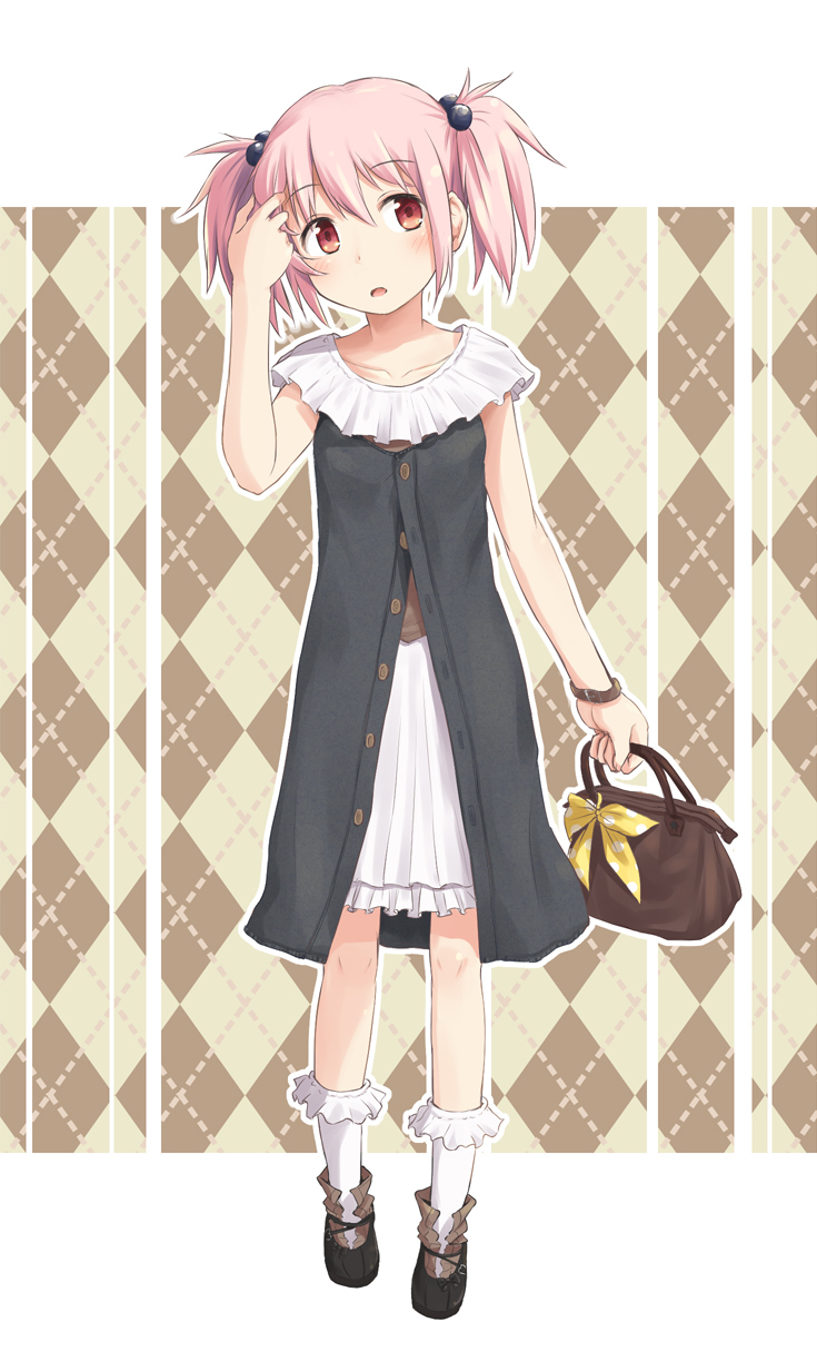 kaname madoka (mahou shoujo madoka magica) drawn by ryuunosuke_(luckyneco)
