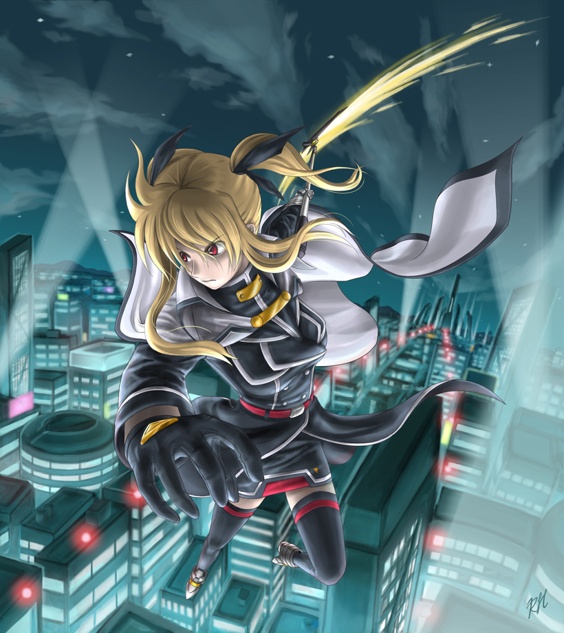 fate testarossa and bardiche (lyrical nanoha and 1 more) drawn by ranh