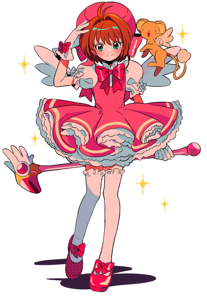 kinomoto sakura and kero (cardcaptor sakura) drawn by sanamaru_(sana79261827)